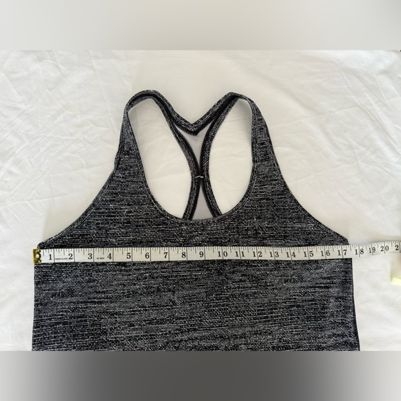 Lululemon Cool Racerback II *Nulu Twillines White Black Size 12 - Picture 9 of 10
